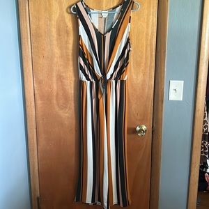 Caution to the Wind Striped Tank Jumpsuit/Romper - 70’s Vibes